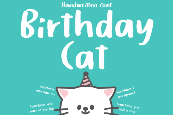 Birthday Cat: A Friendly Display Font for Editorial Creativity