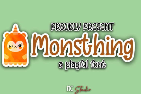 Monsthing Font: A Cheerful Display Typeface for Digital Marketing