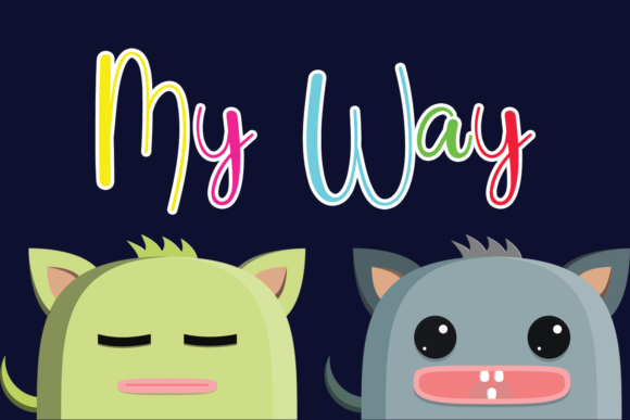 My Way: A Playful Display Font for Handmade Product Labels