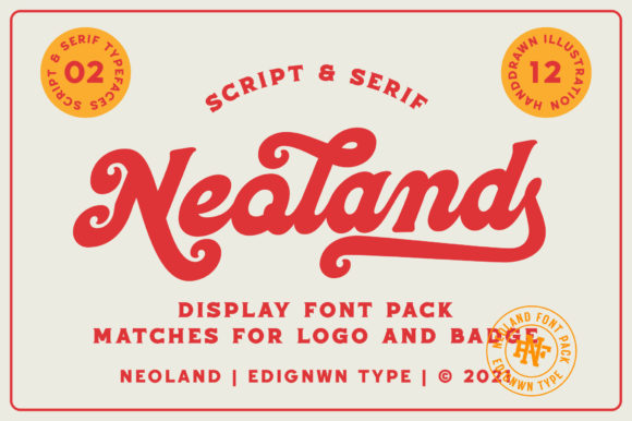 Neoland: A Bold Font Trio for Crafters and Product Creators