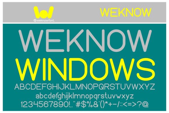 The Weknow Windows Display Font: A Clear Choice for Sharp Branding